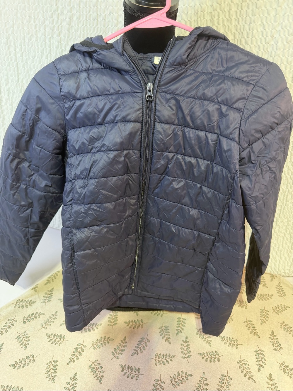 GAP Navy Hooded Packable Puffer Jacket
